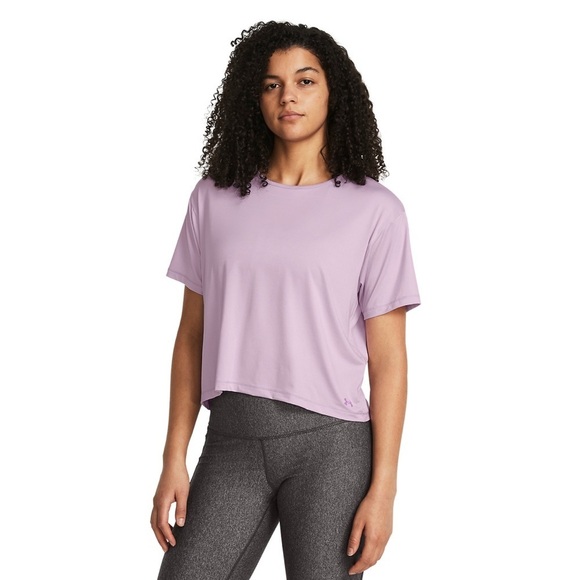 Under Armour Tops - Under Armour Purple Crop Tee Relaxed Fit